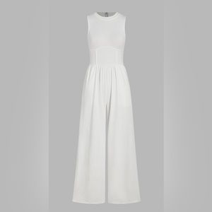 Cider Pantsuit Jumpsuit White